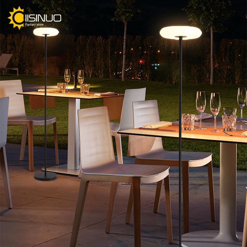 Halo Outdoor Lighting - Außen-Stehlampe, solarbetriebenes Licht, 4400 mAh, wiederaufladbarer