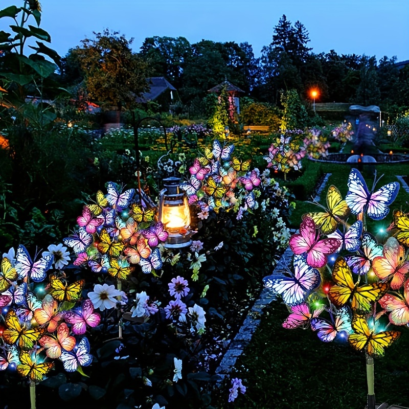 Outdoor Lighting Gazebo - Solar-LED-Schmetterlings-Gartenleuchten, wasserdicht, bunt, für den Außenbereich,
