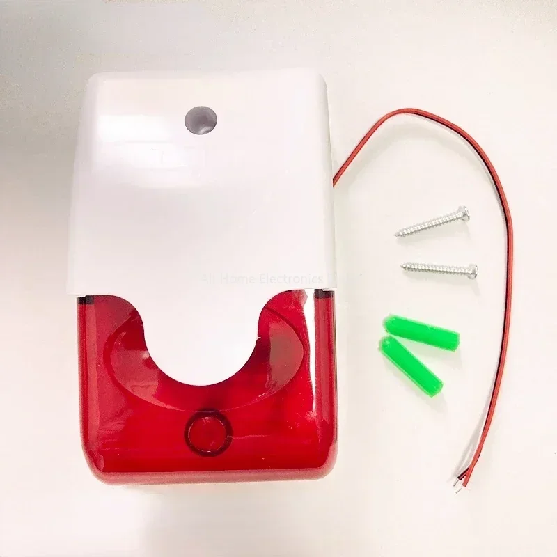 Outdoor Lighting Cable - Strobe-Sirenen-Alarm, 103 dB, Hupe, 12 V/24