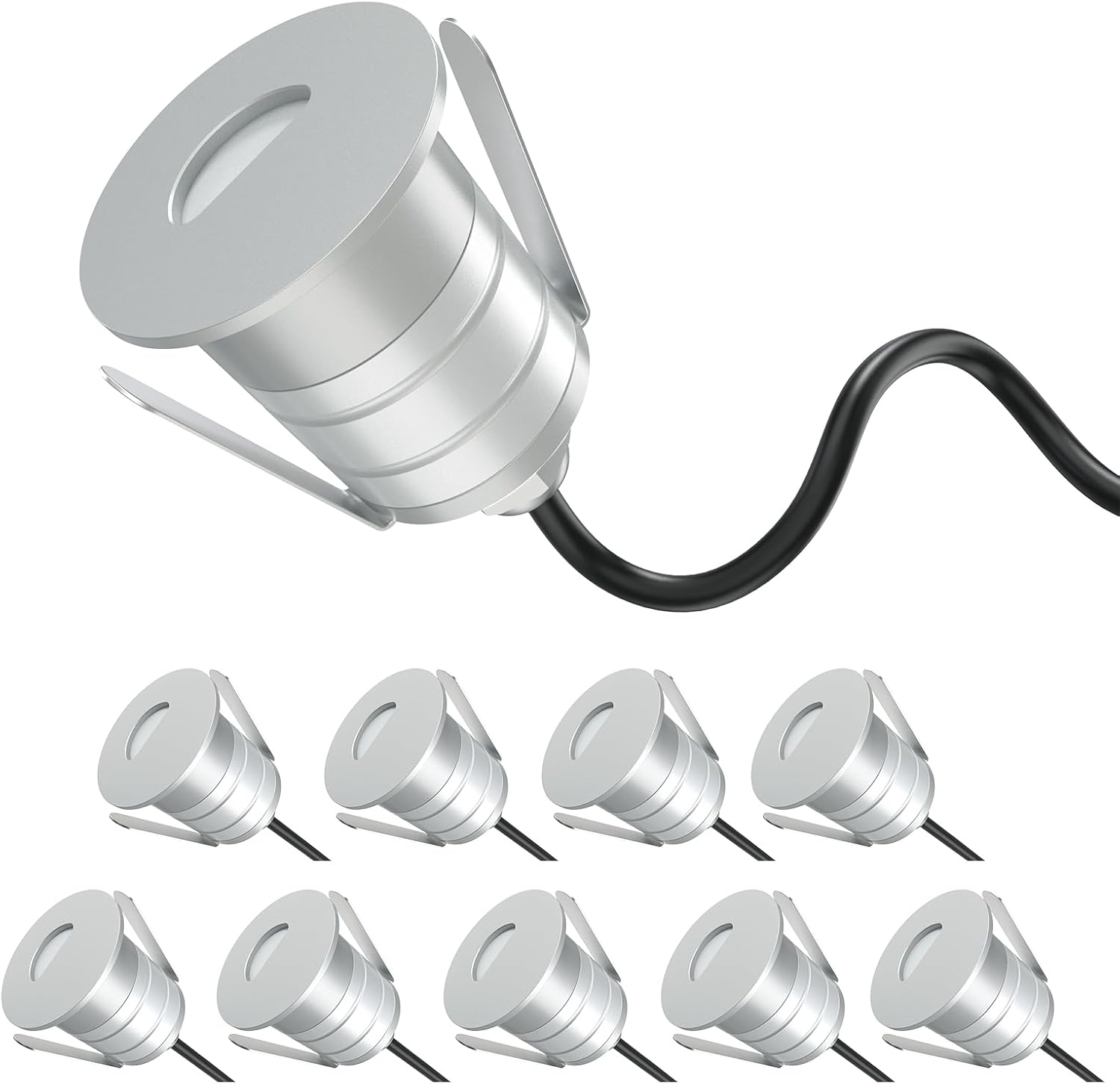 Ground Light Recessed - LED-Einbau-Stufenleuchte, 1 W, 10 Packungen, Mini-Deckleuchten,