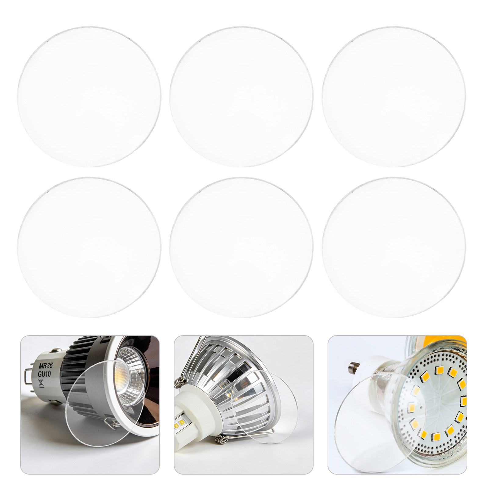Outdoor Lighting Glass Replacement - 20 Stück Scheinwerfer-Glasschirm Transparente Gebogene Kuppellinse