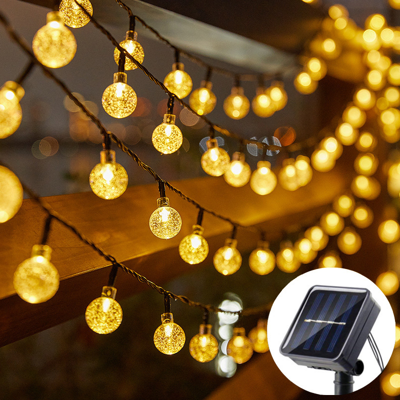 Halo Outdoor Lighting - 20/50/100 LED Solar-Kristallkugel-Lichterkette Hochzeitsgirlande Feenlampe für