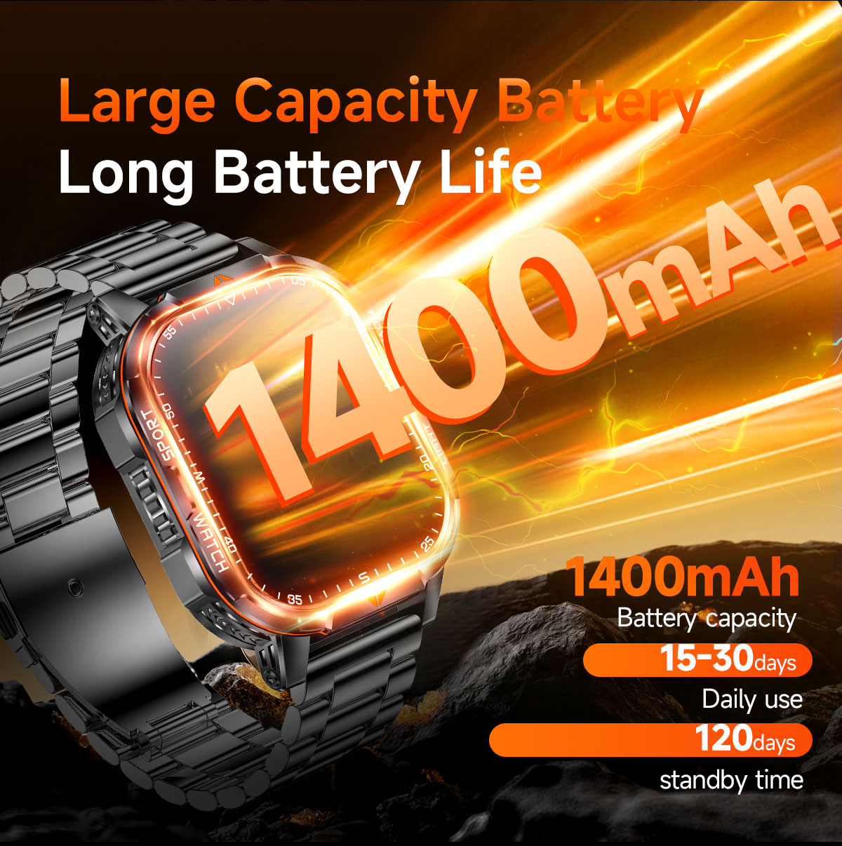 2026 Neue Smartwatch mit 1400m – Outdoor Lighting Japanese Bewertung und Preis