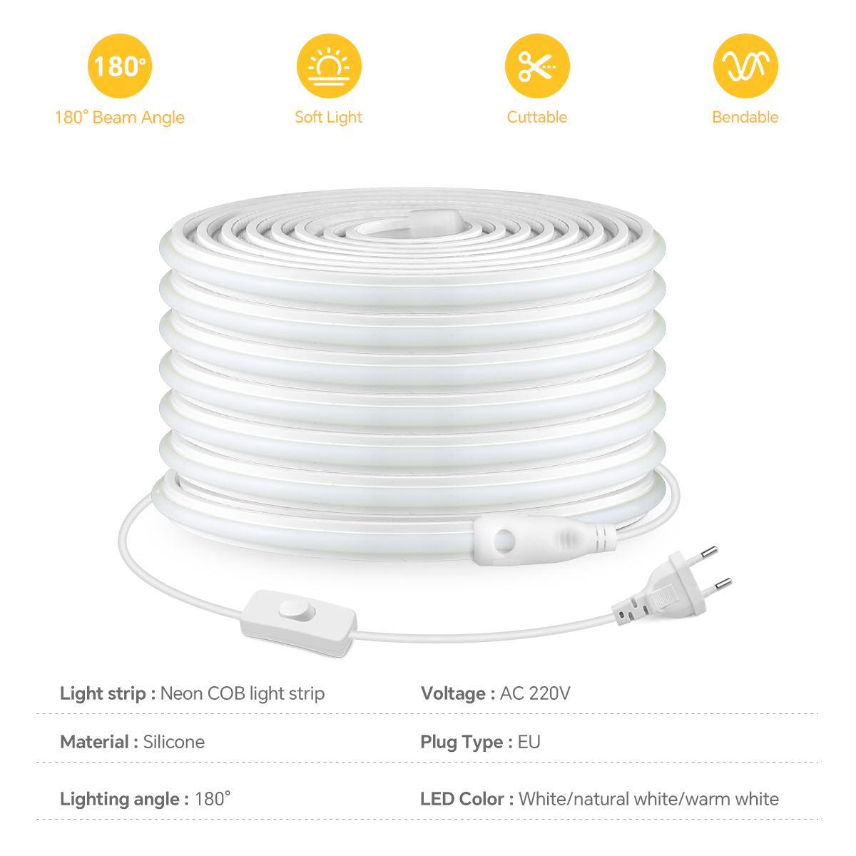220V COB Led Streifen Hohe Dic – Outdoor Lighting Gazebo Bewertung und Preis