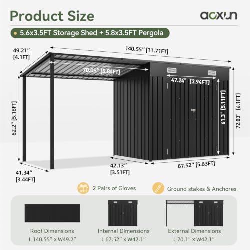 6x4FT Outdoor-Lagerschuppen &  – Outdoor Lighting Gazebo Bewertung und Preis