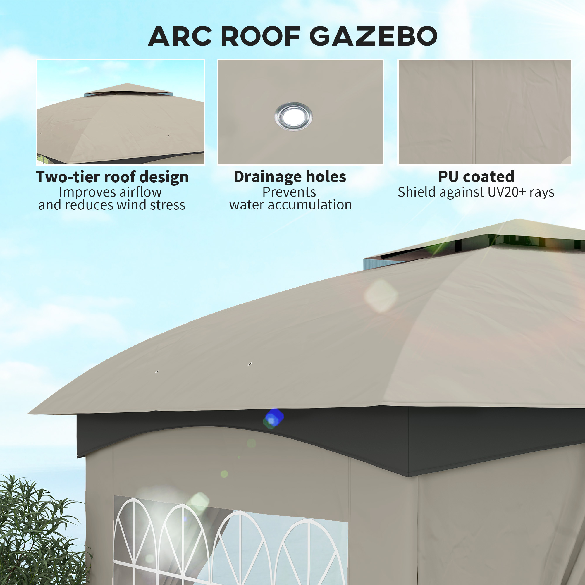 3,35m X 3,35m Outdoor-Pavillon – Outdoor Lighting Gazebo Bewertung und Preis