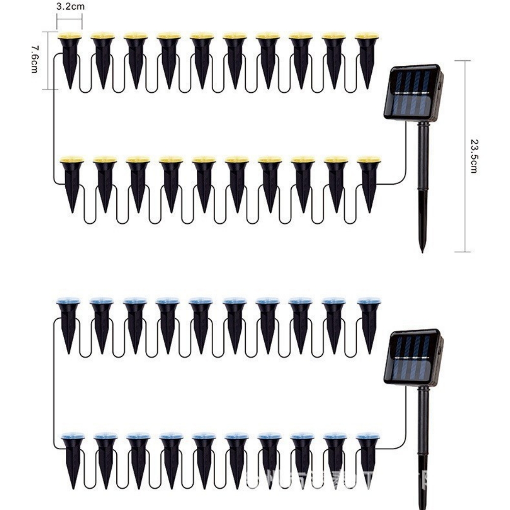 30/20/10 LEDs Solar-Gartenleuc – Halo Outdoor Lighting Bewertung und Preis