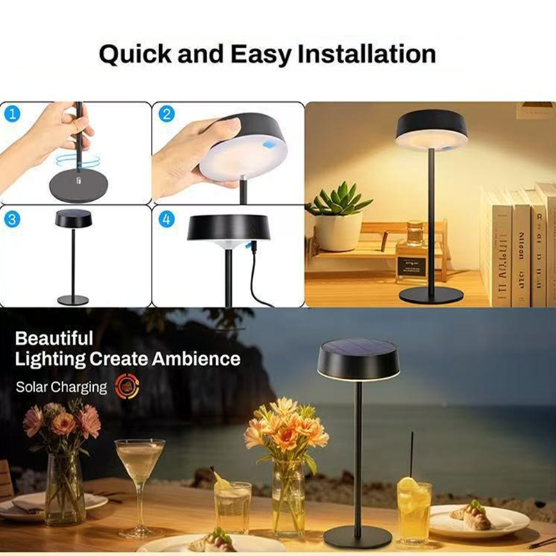Solar-Tischlampe, dimmbare LED – Halo Outdoor Lighting Bewertung und Preis